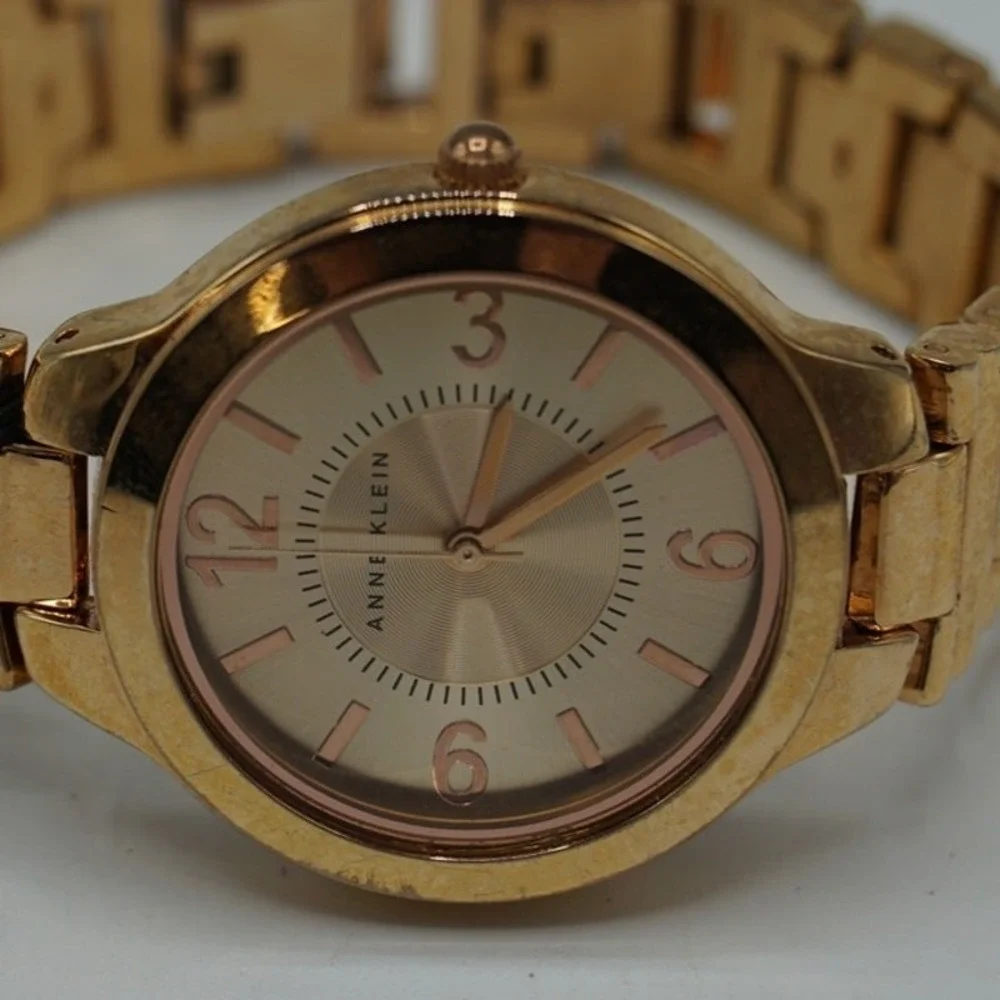 Anne Klein Wrist Watch Analog‎ Gold Ladies New Battery